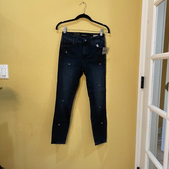 MAVI Crystal Rhinestone Embellished Dark Denim Jeans - size 25 - Picture 3 of 11
